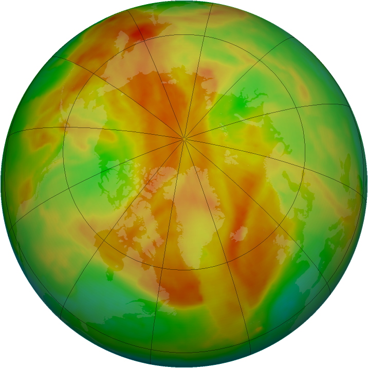 Arctic ozone map for 11 May 2015